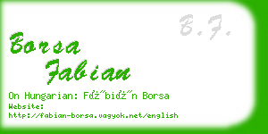 borsa fabian business card
